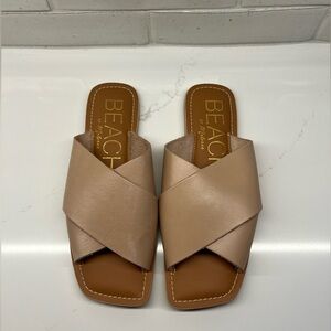 Tan leather sandals size 8